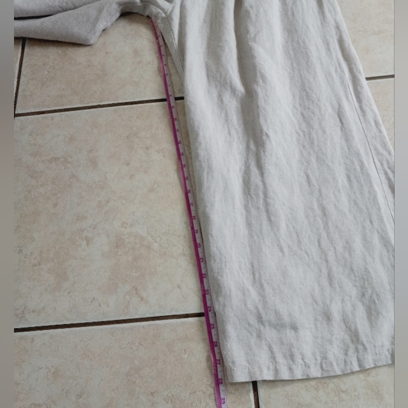 Dissh Norah Linen Wide Leg Pant In Natural - Picture 12 of 16